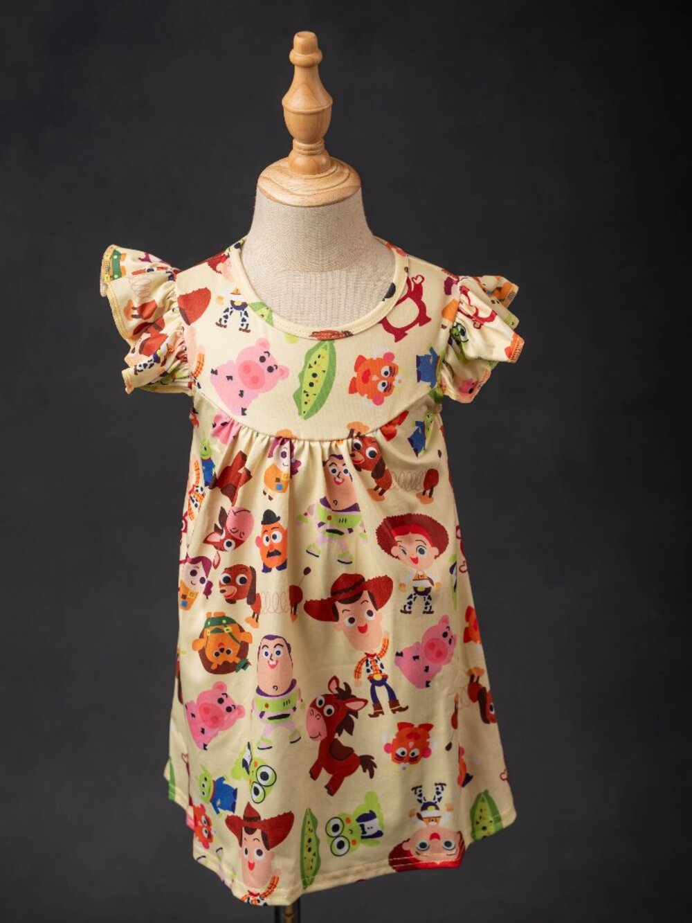 Friend In Me Flutter Milk Silk Dress - size 2T